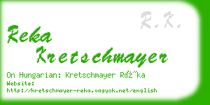 reka kretschmayer business card